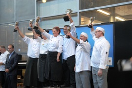 Chefs receive their trophies